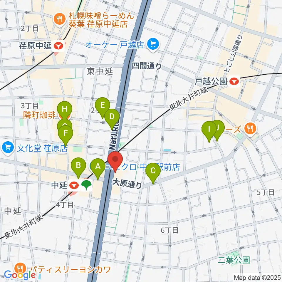 Prayers Studioアトリエ周辺のカフェ一覧地図