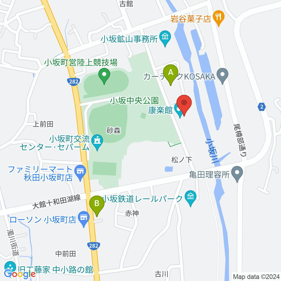 康楽館周辺のカフェ一覧地図