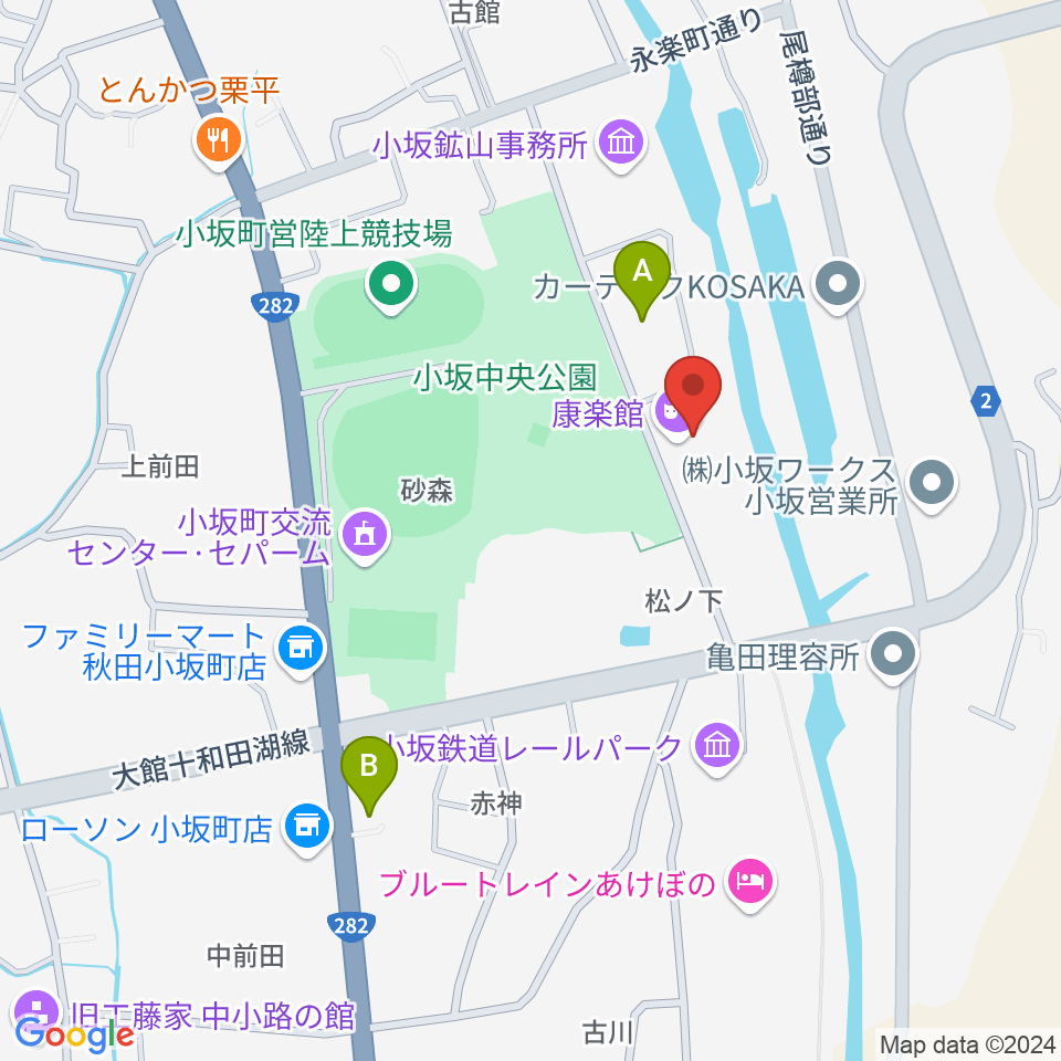 康楽館周辺のカフェ一覧地図