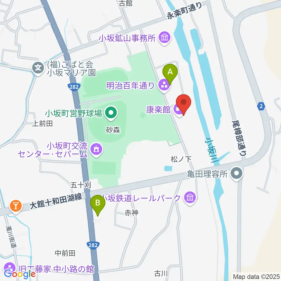 康楽館周辺のカフェ一覧地図