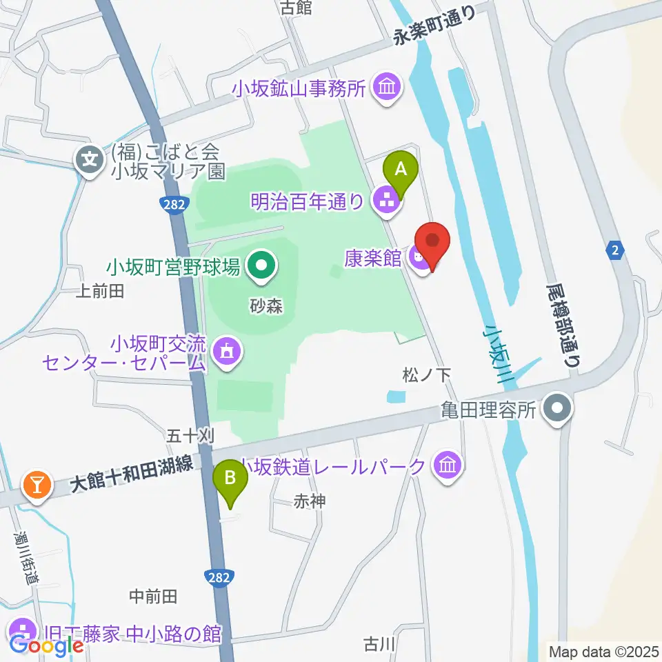 康楽館周辺のカフェ一覧地図