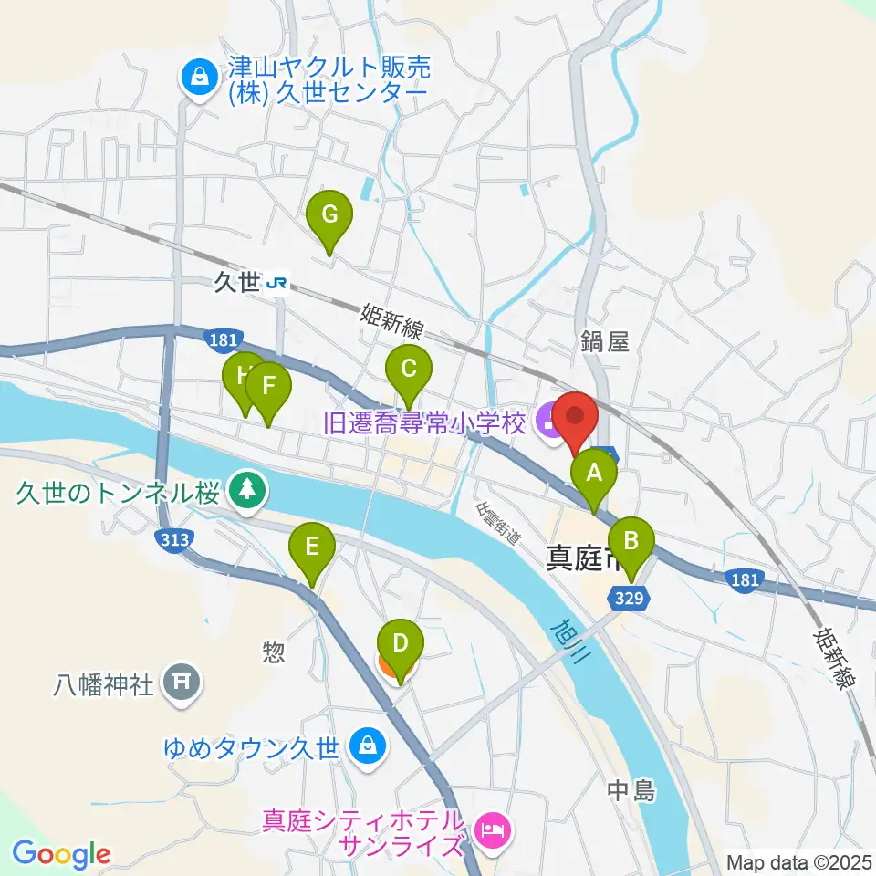 久世エスパスホール周辺のカフェ一覧地図