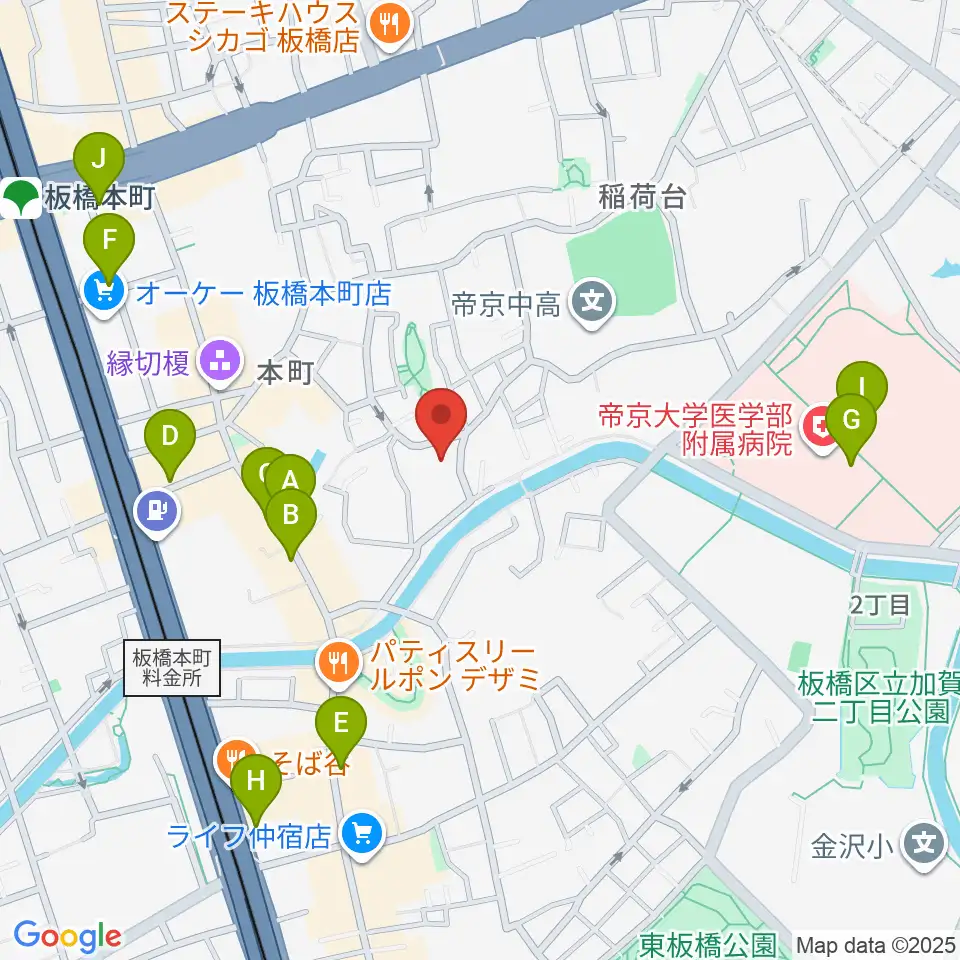 リボーンウッドスタジオ周辺のカフェ一覧地図