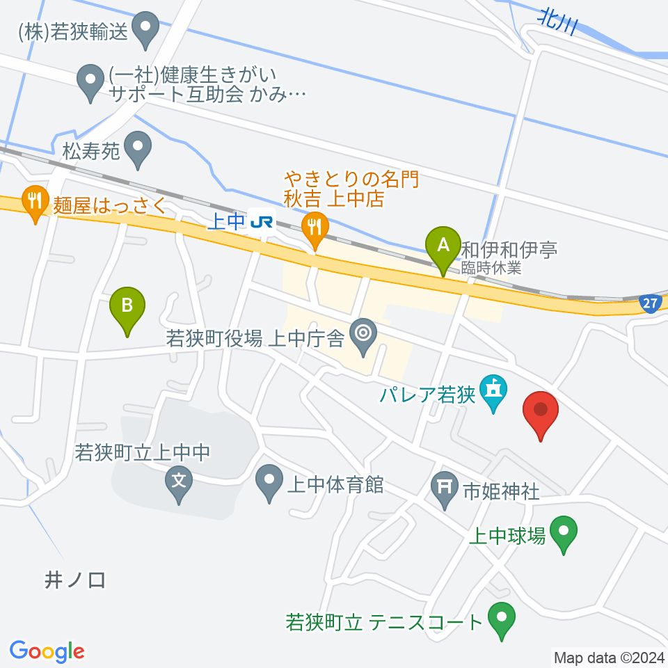 パレア若狭周辺のカフェ一覧地図