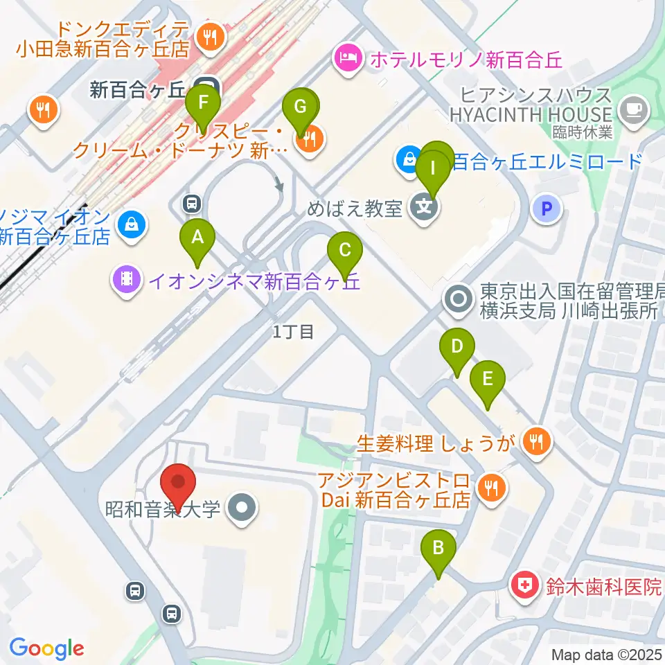 テアトロ・ジーリオ・ショウワ周辺のカフェ一覧地図