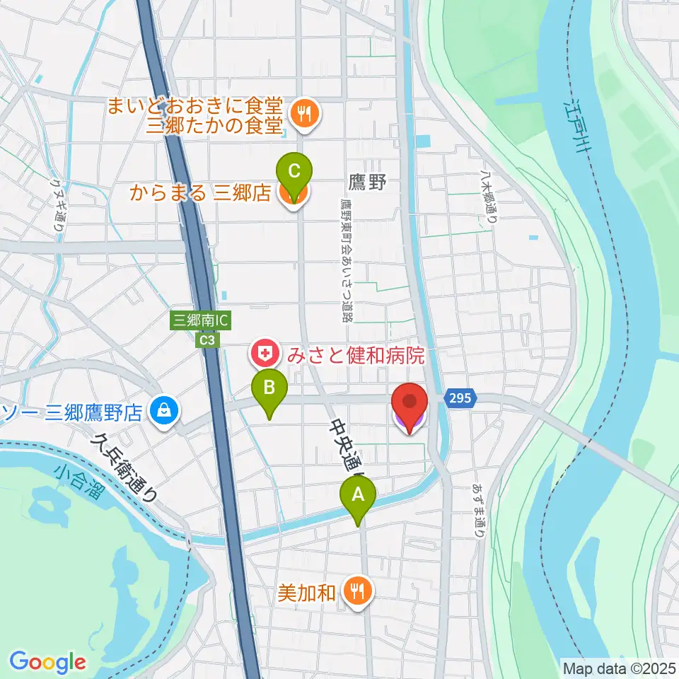三郷市鷹野文化センター周辺のカフェ一覧地図