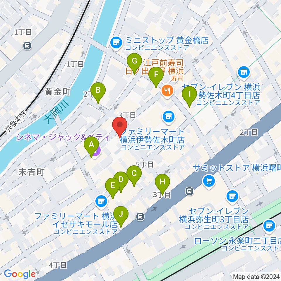 ライブ＆ダイニング シュール周辺のカフェ一覧地図