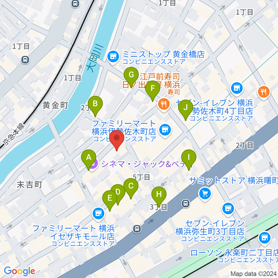 ライブ＆ダイニング シュール周辺のカフェ一覧地図