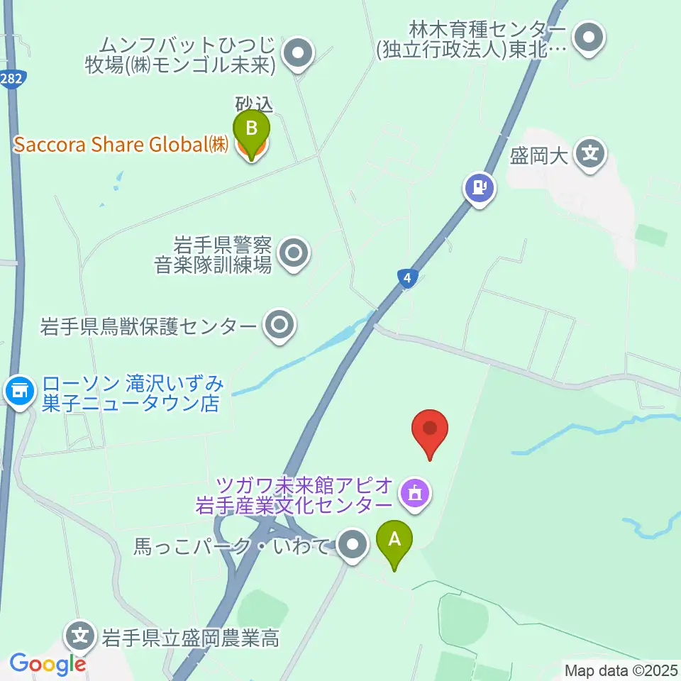 ツガワ未来館アピオ周辺のカフェ一覧地図