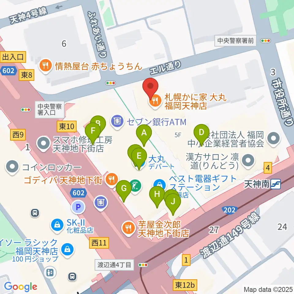 TKPエルガーラホール周辺のカフェ一覧地図