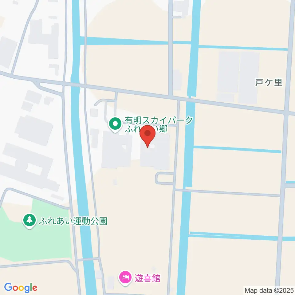 有明スカイパーク ふれあい郷周辺のカフェ一覧地図