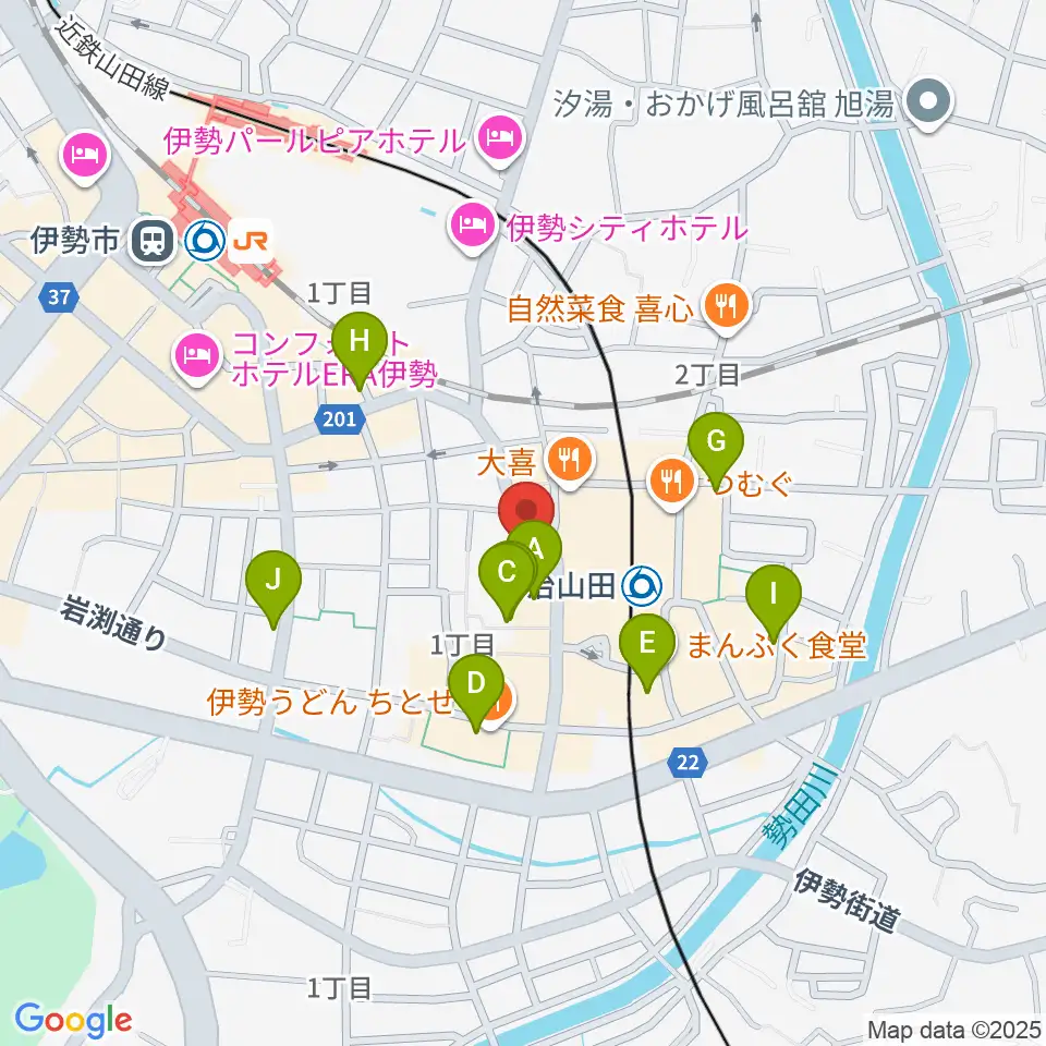 シンフォニアテクノロジー響ホール伊勢周辺のカフェ一覧地図