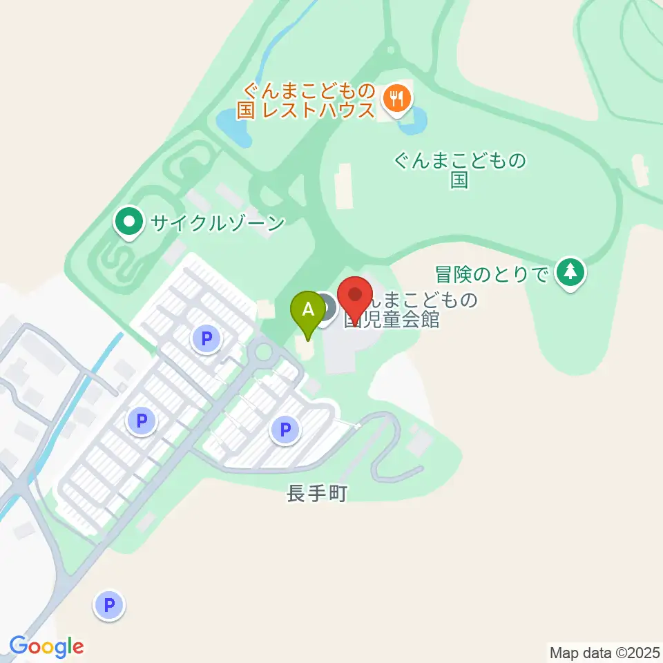 ぐんまこどもの国児童会館周辺のカフェ一覧地図