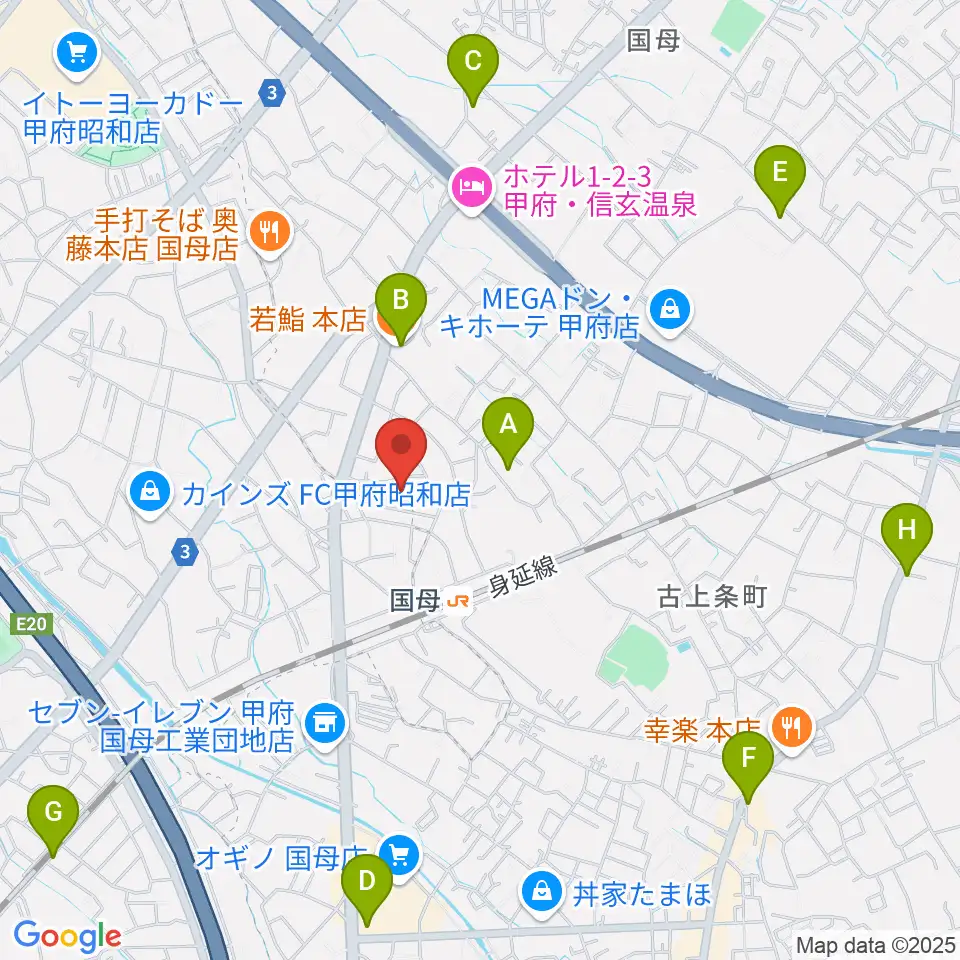 土屋バイオリンチェロ教室周辺のカフェ一覧地図