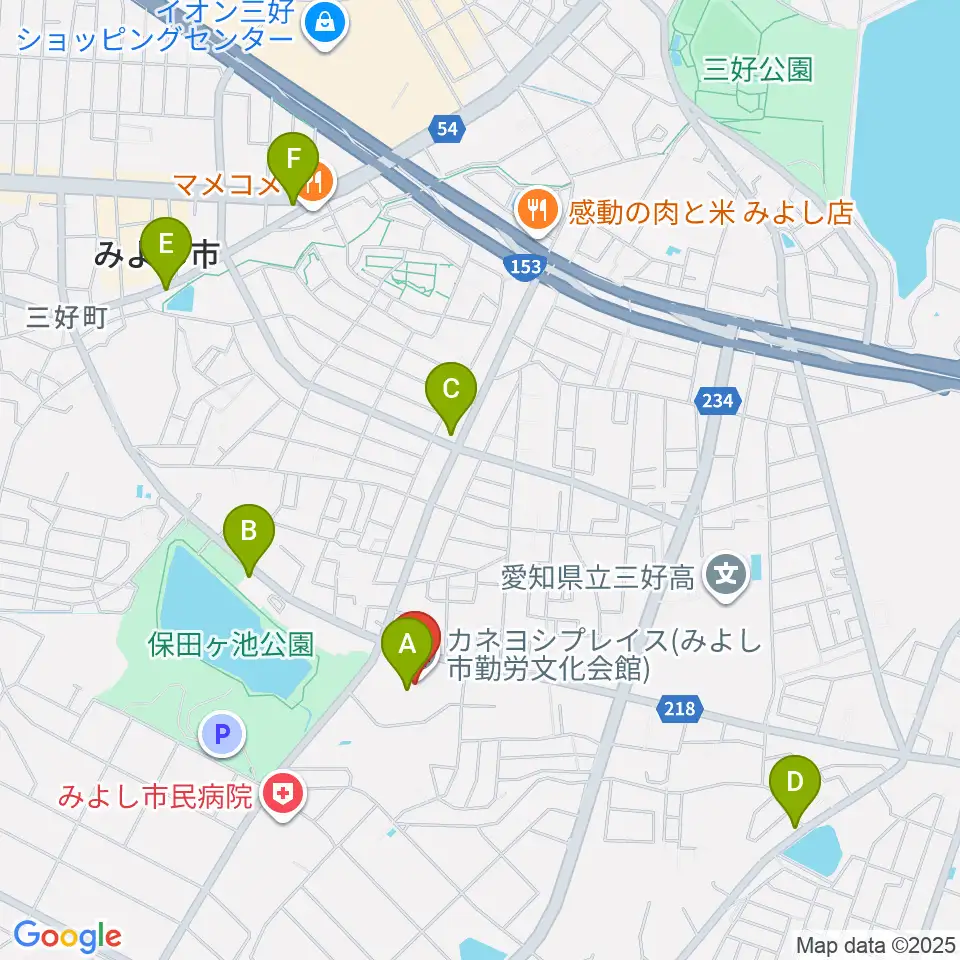 カネヨシプレイス周辺のカフェ一覧地図