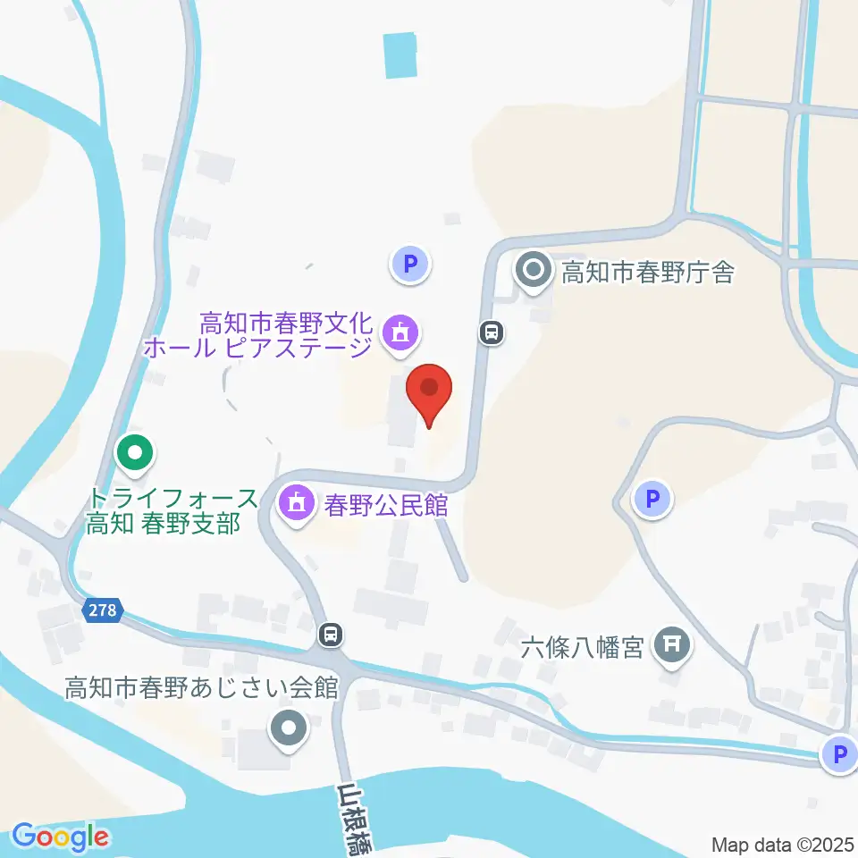 高知市春野文化ホールピアステージ周辺のカフェ一覧地図