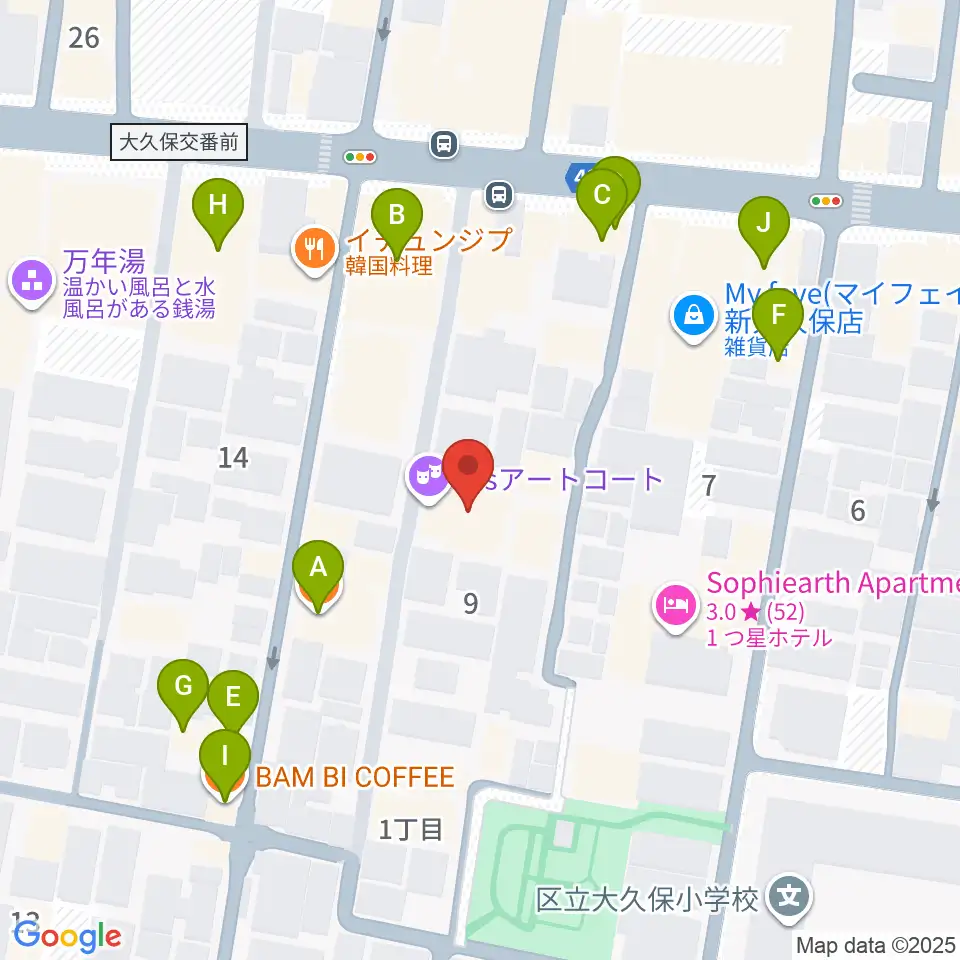 R'sアートコート周辺のカフェ一覧地図