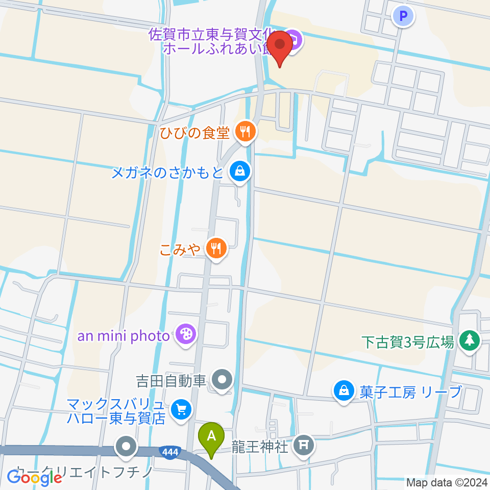 佐賀市立東与賀文化ホール周辺のカフェ一覧地図