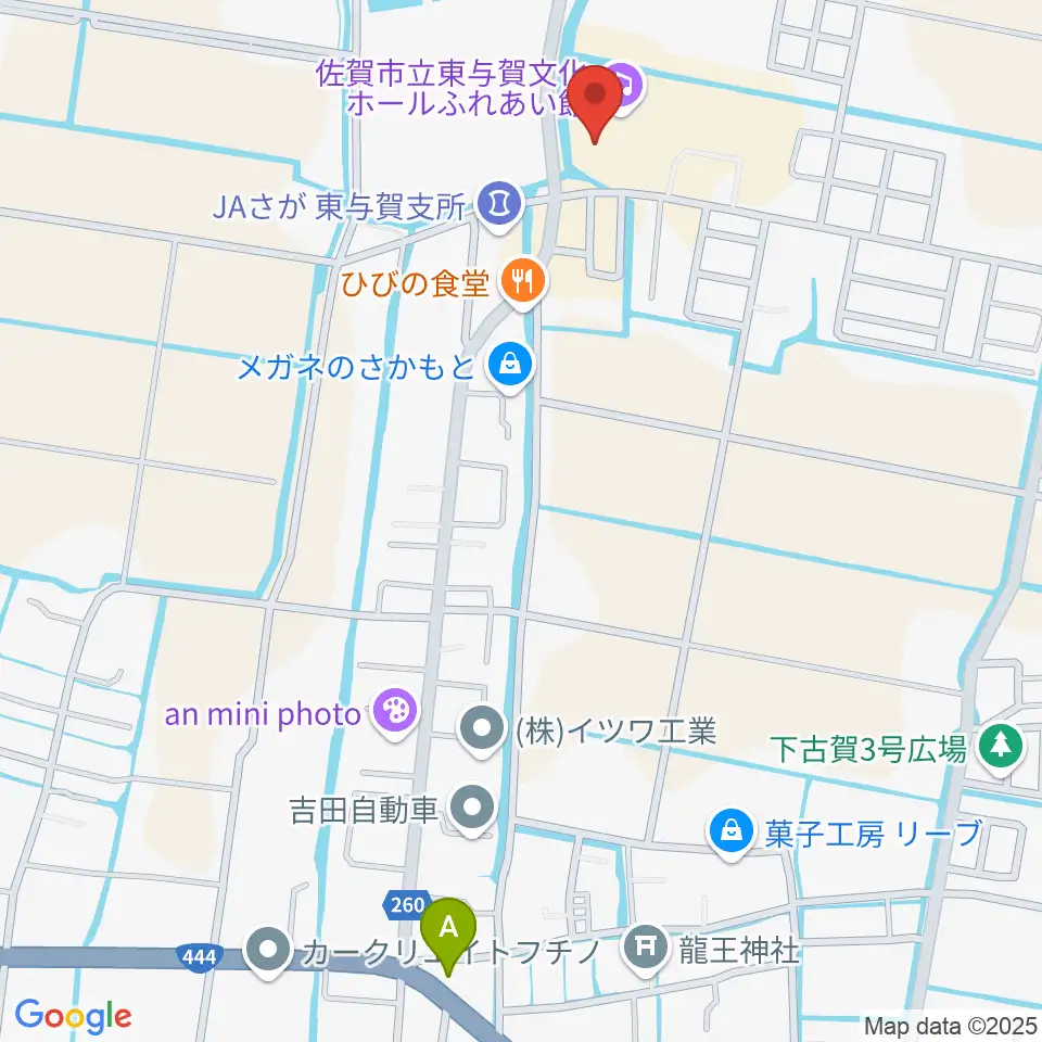 佐賀市立東与賀文化ホール周辺のカフェ一覧地図