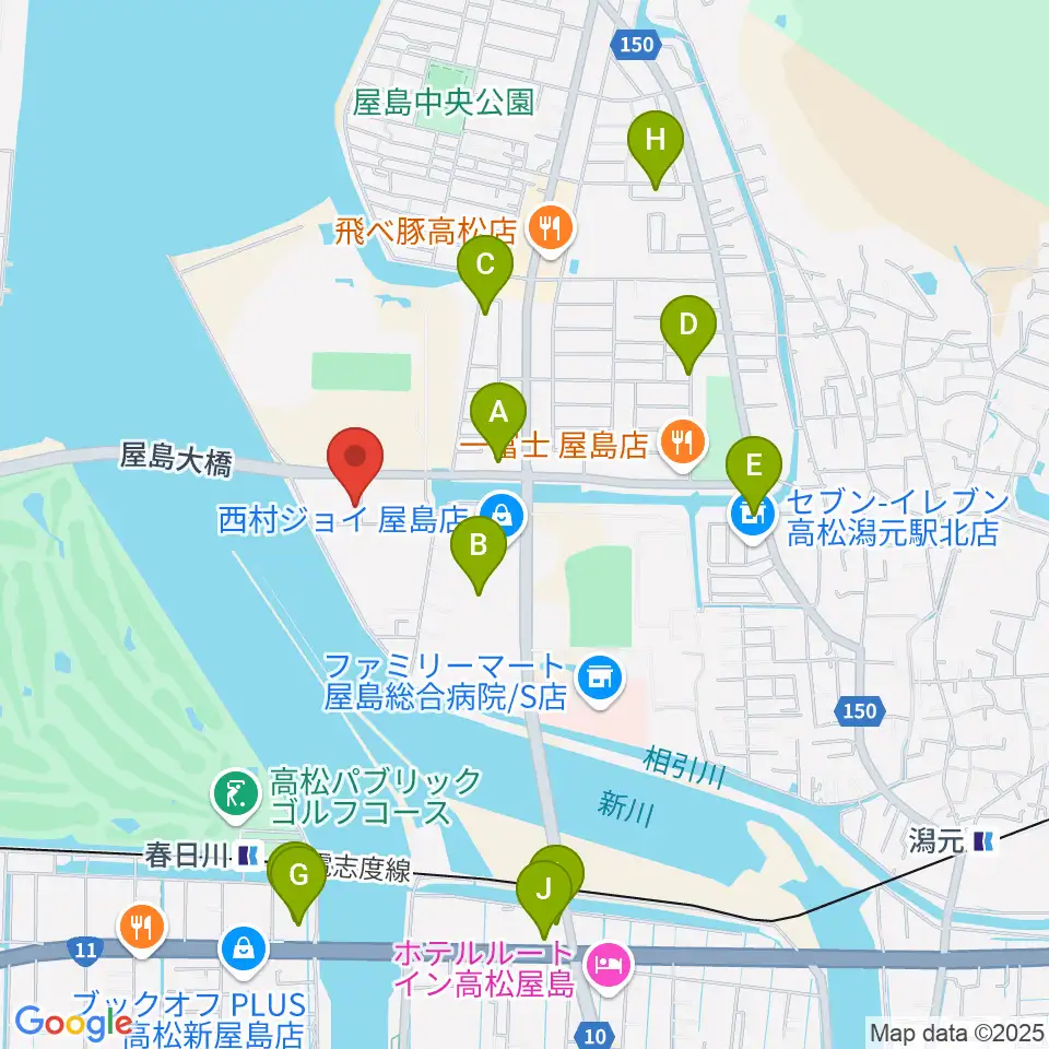 穴吹学園ホール周辺のカフェ一覧地図