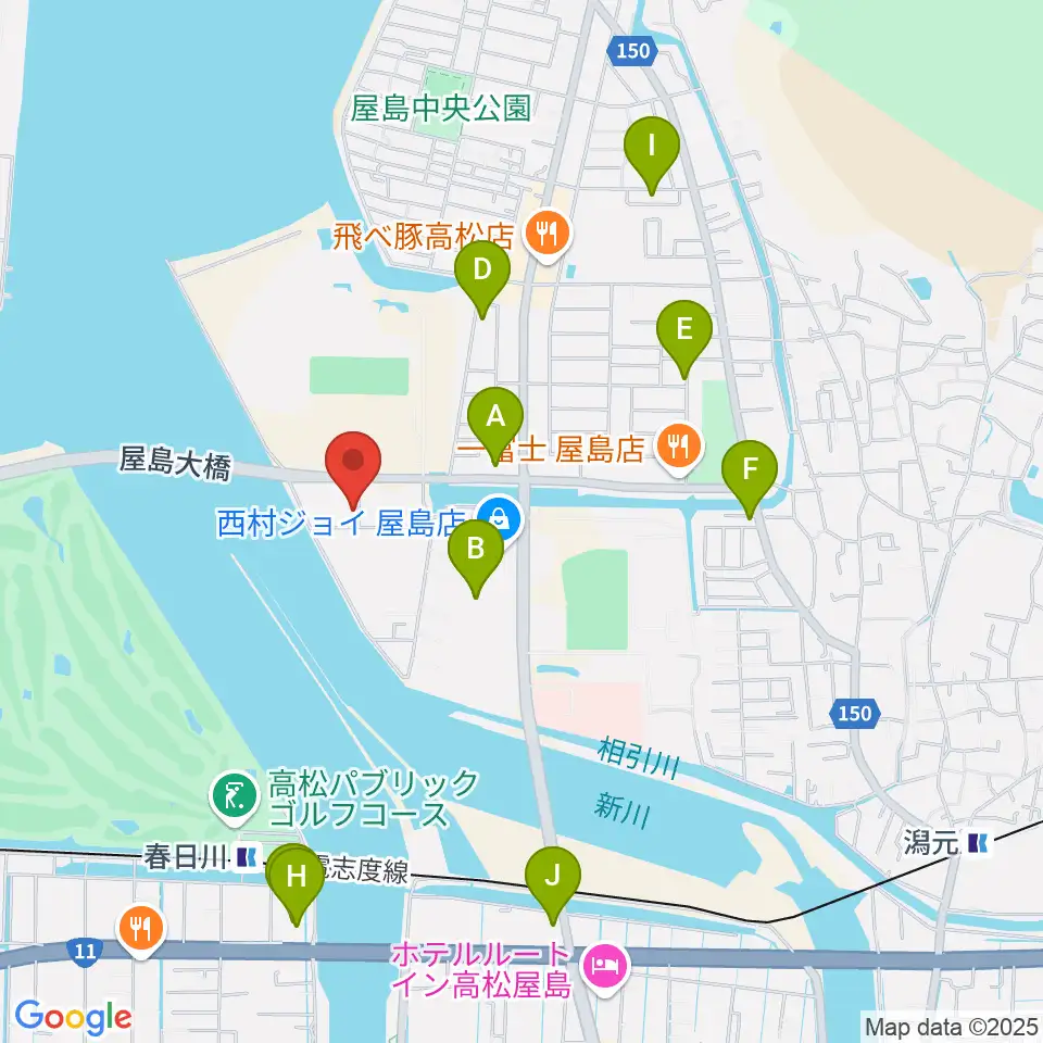 穴吹学園ホール周辺のカフェ一覧地図