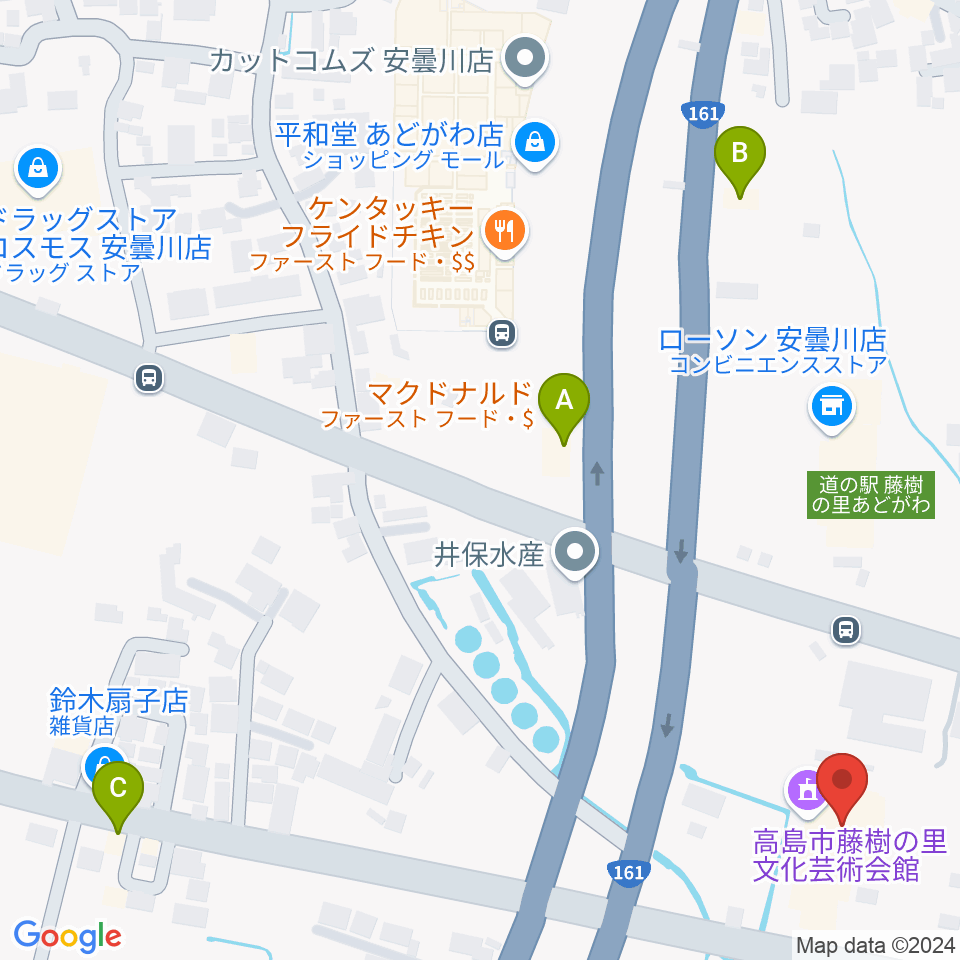 藤樹の里文化芸術会館周辺のカフェ一覧地図