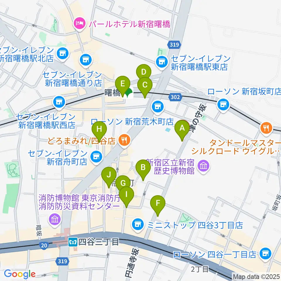 四谷サロンガイヤール周辺のカフェ一覧地図