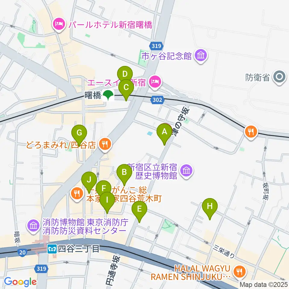 四谷サロンガイヤール周辺のカフェ一覧地図