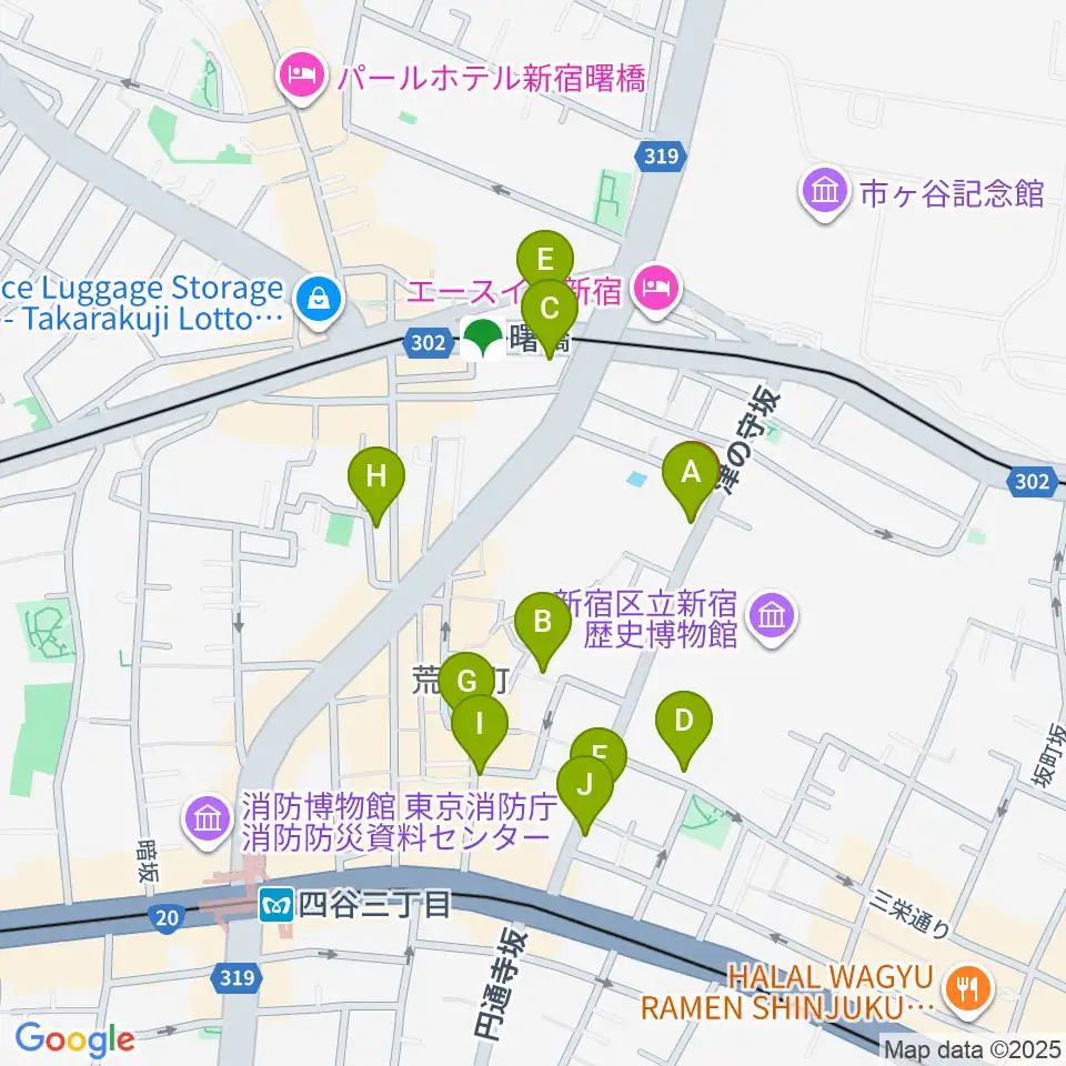 四谷サロンガイヤール周辺のカフェ一覧地図