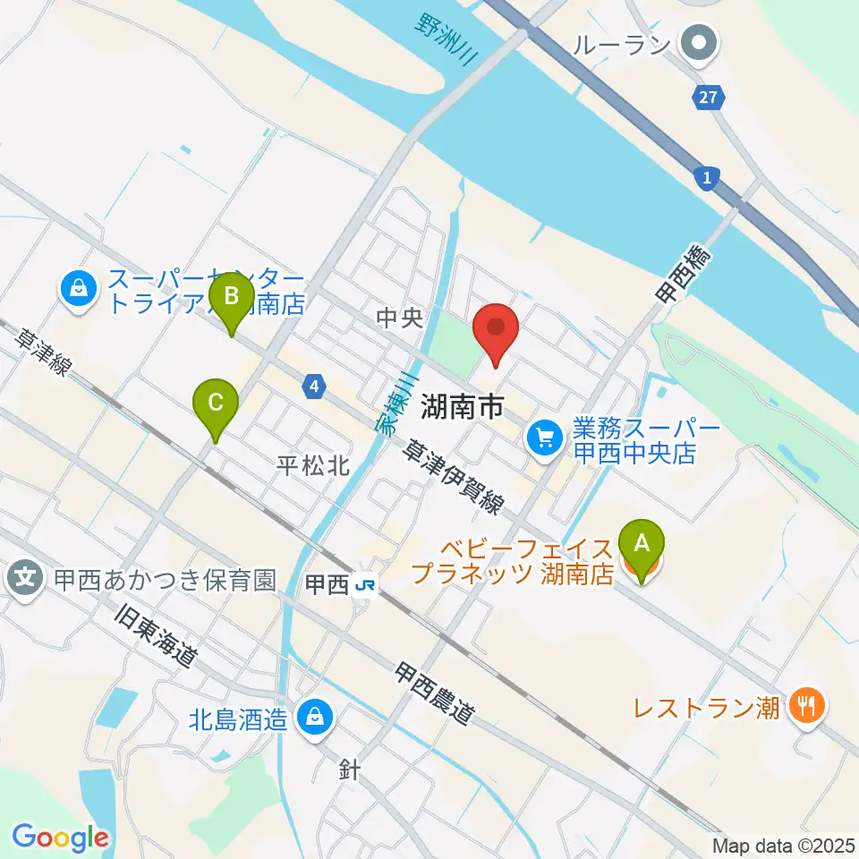 湖南市甲西文化ホール周辺のカフェ一覧地図