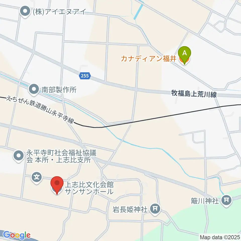上志比文化会館サンサンホール周辺のカフェ一覧地図
