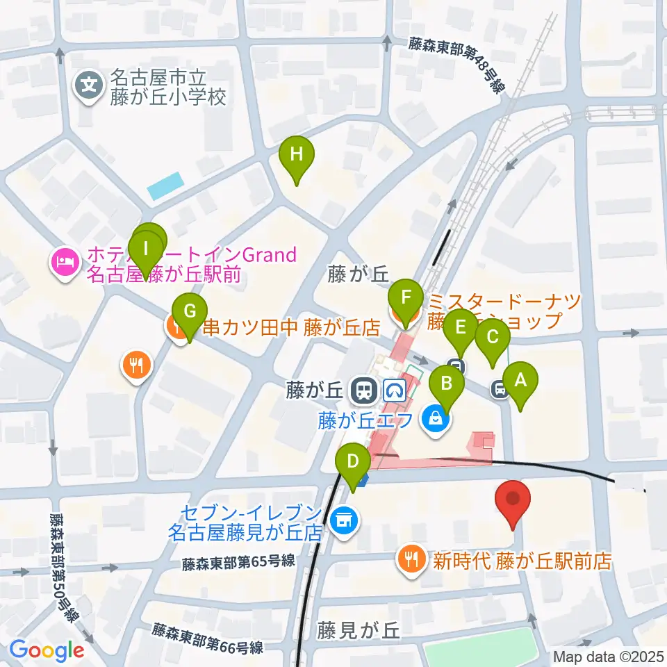 日響楽器 藤ヶ丘店周辺のカフェ一覧地図