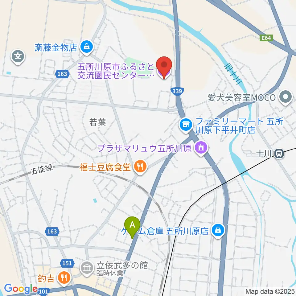 ふるさと交流圏民センター オルテンシア周辺のカフェ一覧地図