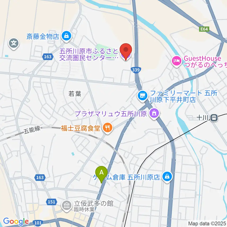 ふるさと交流圏民センター オルテンシア周辺のカフェ一覧地図