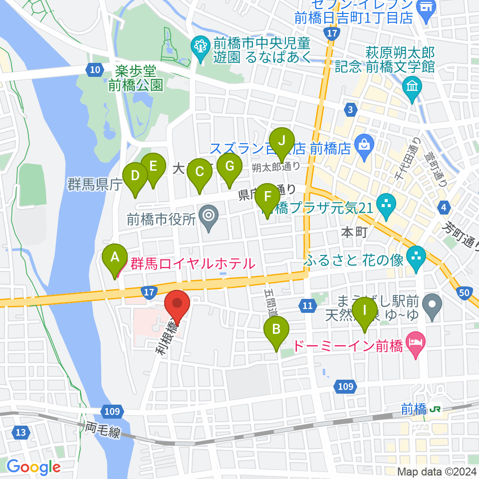 白くまレコード周辺のカフェ一覧地図