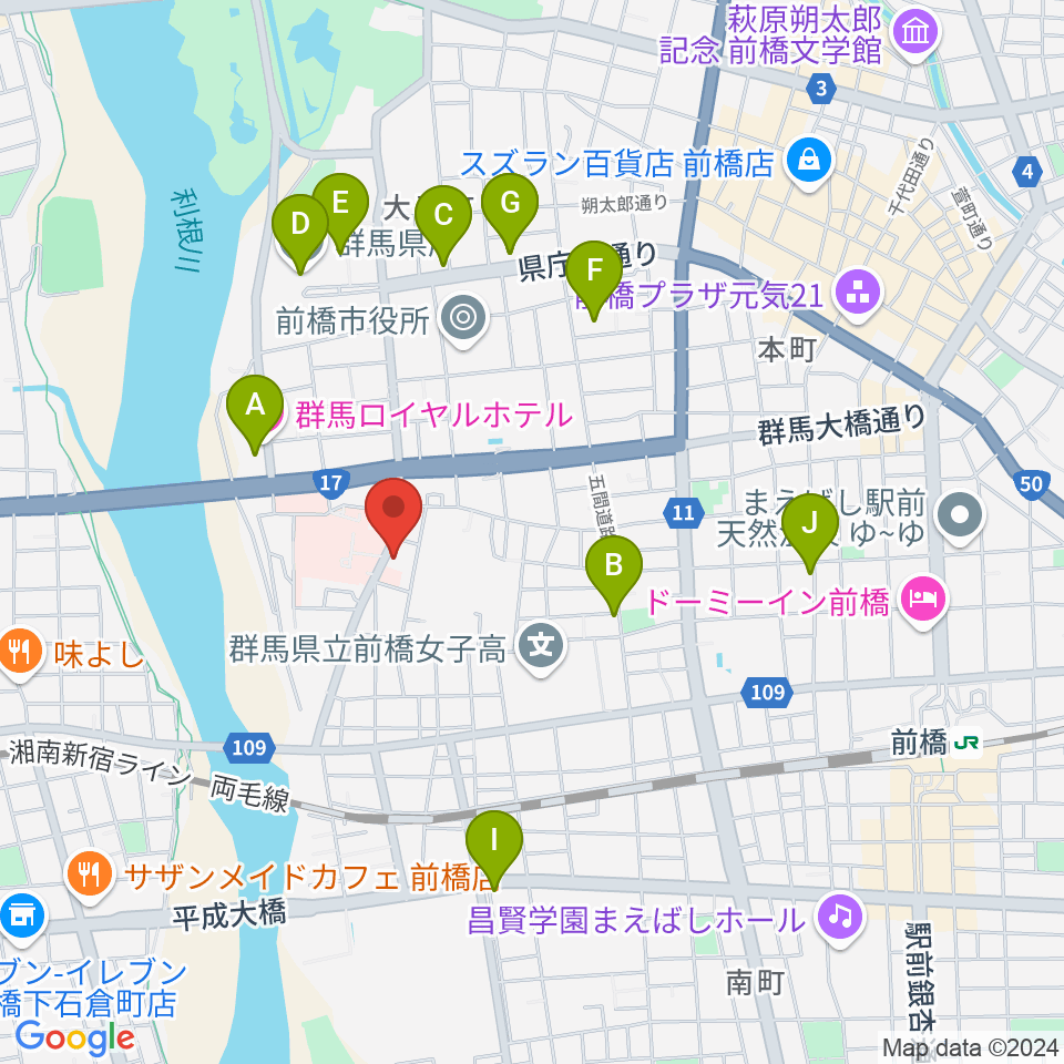 白くまレコード周辺のカフェ一覧地図