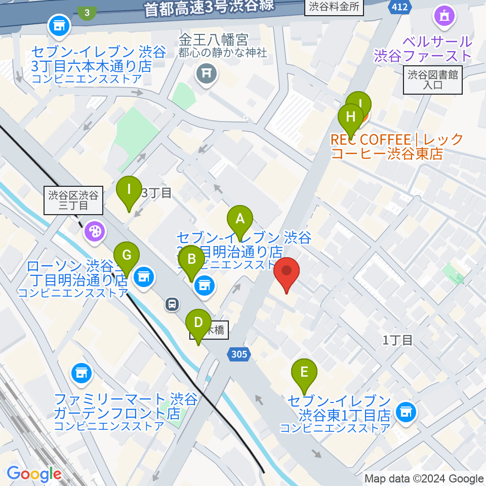 Studio S&S周辺のカフェ一覧地図