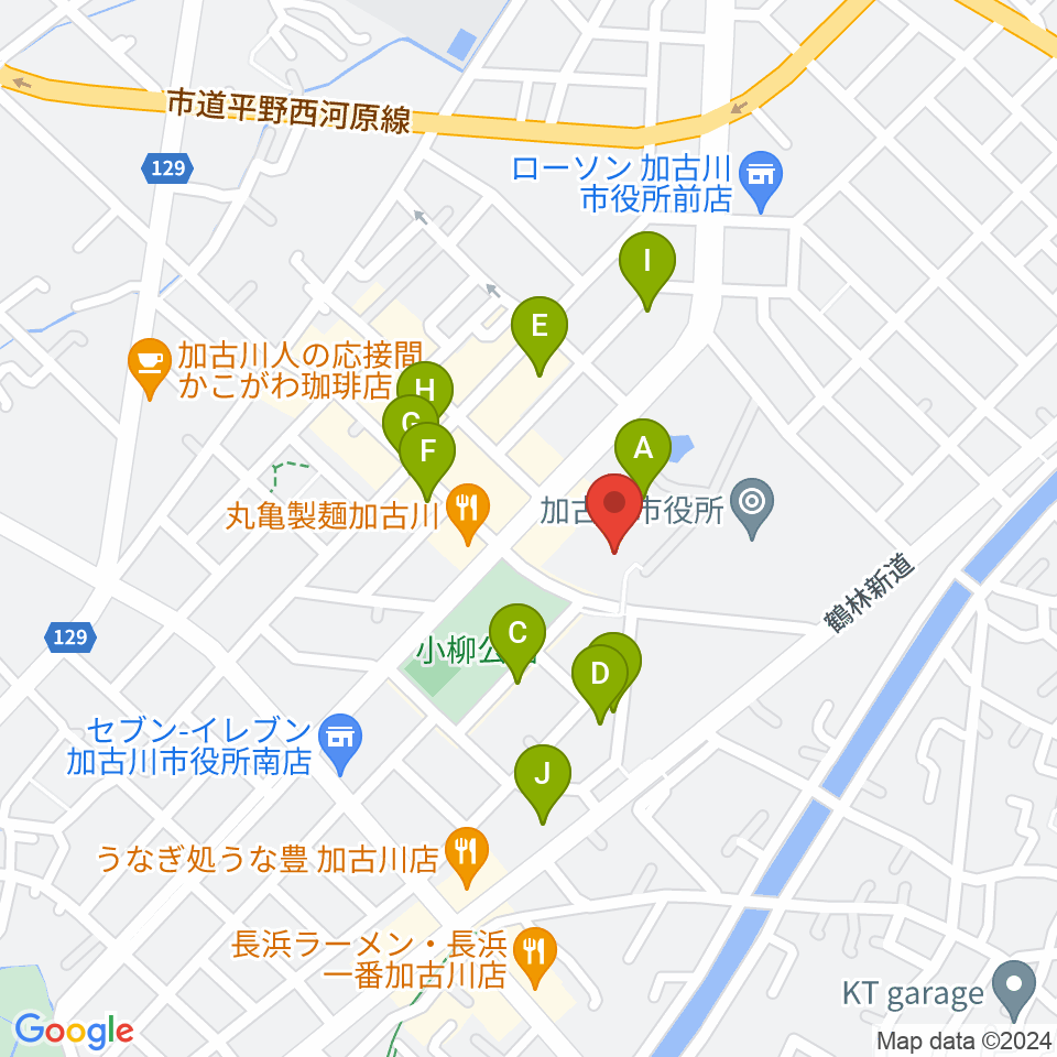 SHOWAグループ市民会館周辺のカフェ一覧地図