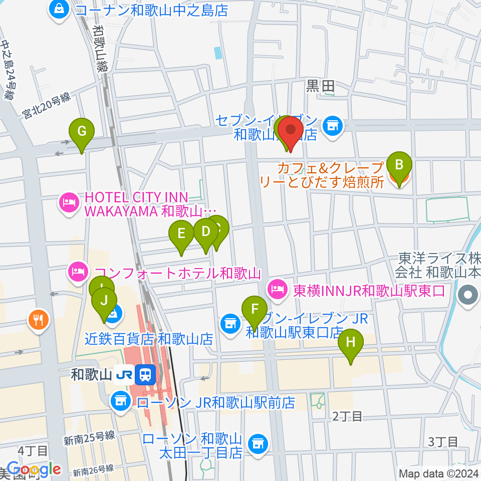 -chabana-サクソフォーン教室周辺のカフェ一覧地図