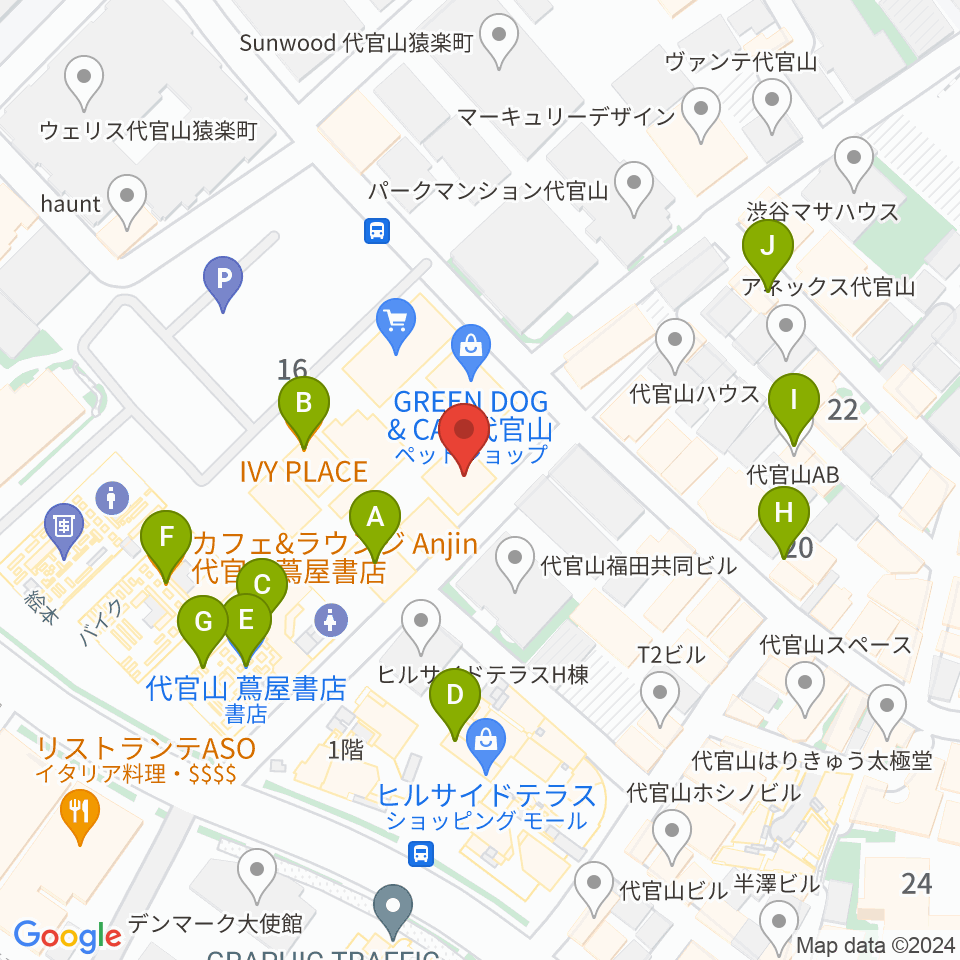 T-SITE GARDEN GALLERY周辺のカフェ一覧地図