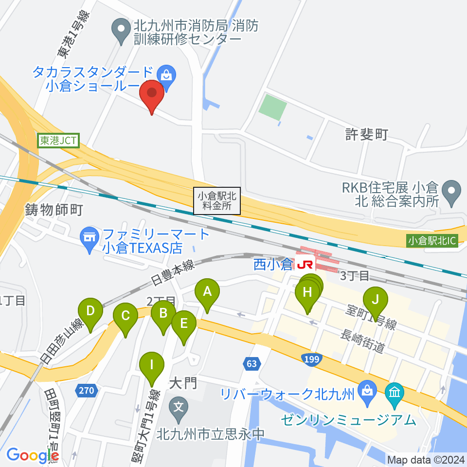 chuya-online.com FUKUOKA周辺のカフェ一覧地図