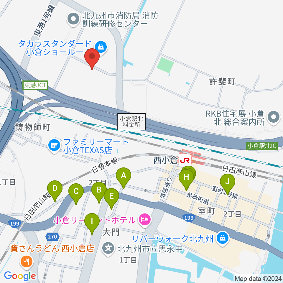 chuya-online.com FUKUOKA周辺のカフェ一覧地図