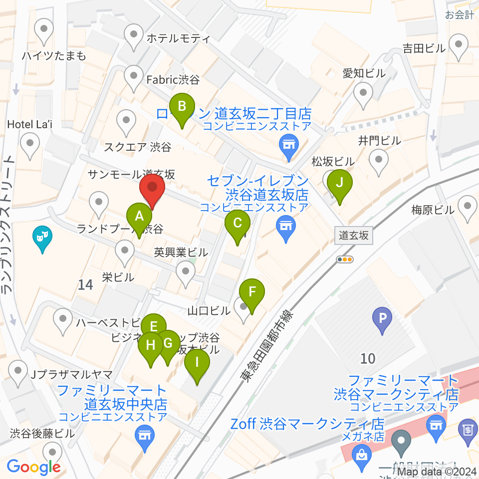スタジオ映音空間 渋谷スタジオ周辺のカフェ一覧地図