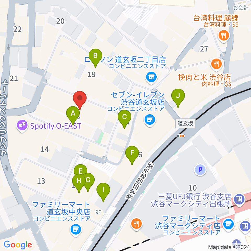 スタジオ映音空間 渋谷スタジオ周辺のカフェ一覧地図