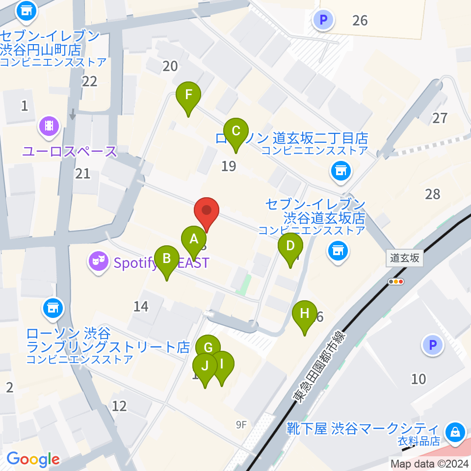 スタジオ映音空間 渋谷スタジオ周辺のカフェ一覧地図