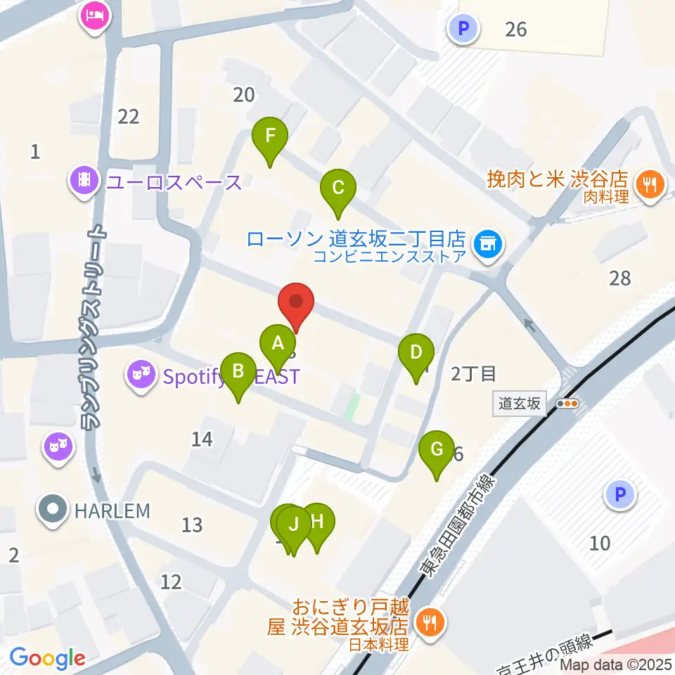 スタジオ映音空間 渋谷スタジオ周辺のカフェ一覧地図