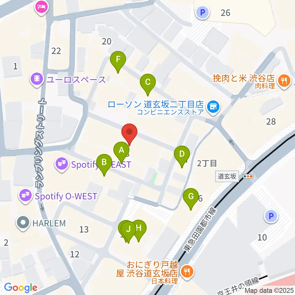 スタジオ映音空間 渋谷スタジオ周辺のカフェ一覧地図