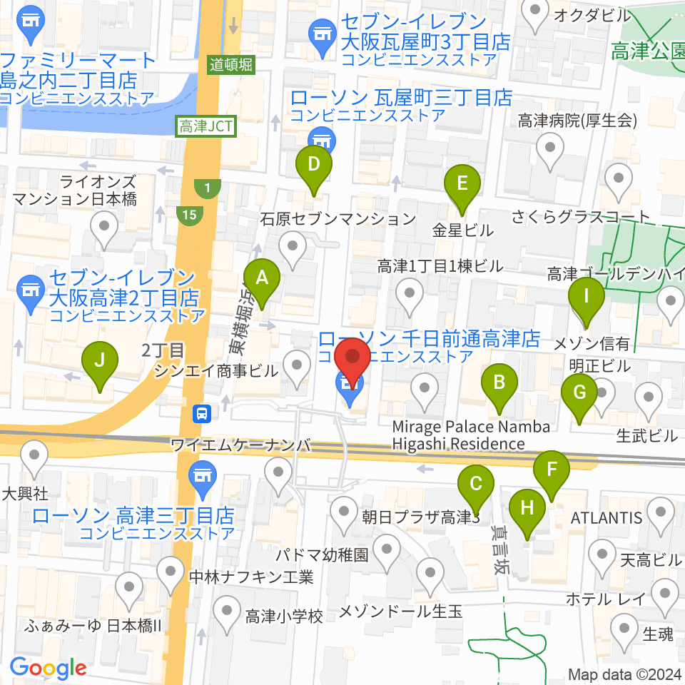 STARBOX周辺のカフェ一覧地図