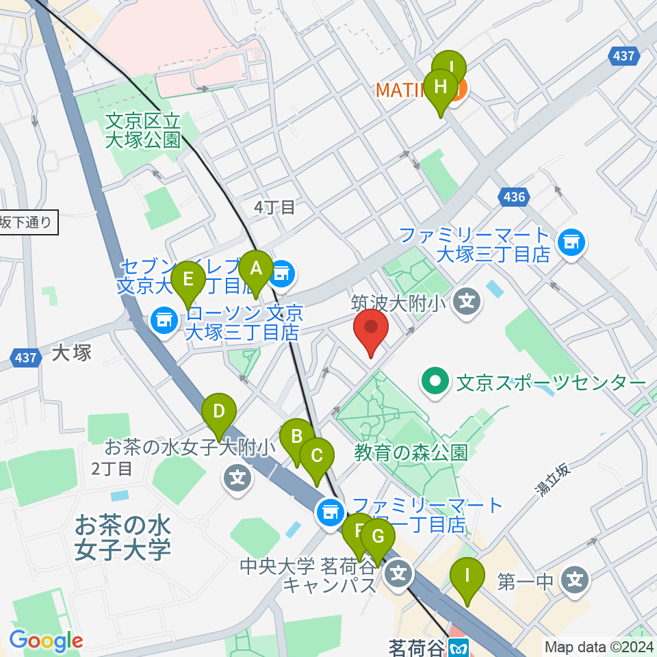 茗荷谷ラ・リール周辺のカフェ一覧地図