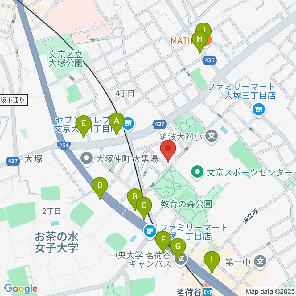 茗荷谷ラ・リール周辺のカフェ一覧地図
